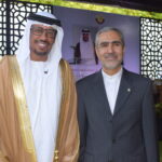 Ahmed Almenhali, embajador de Emiratos Árabes Unidos; y Alireza Ghezili, Embajador de Irán