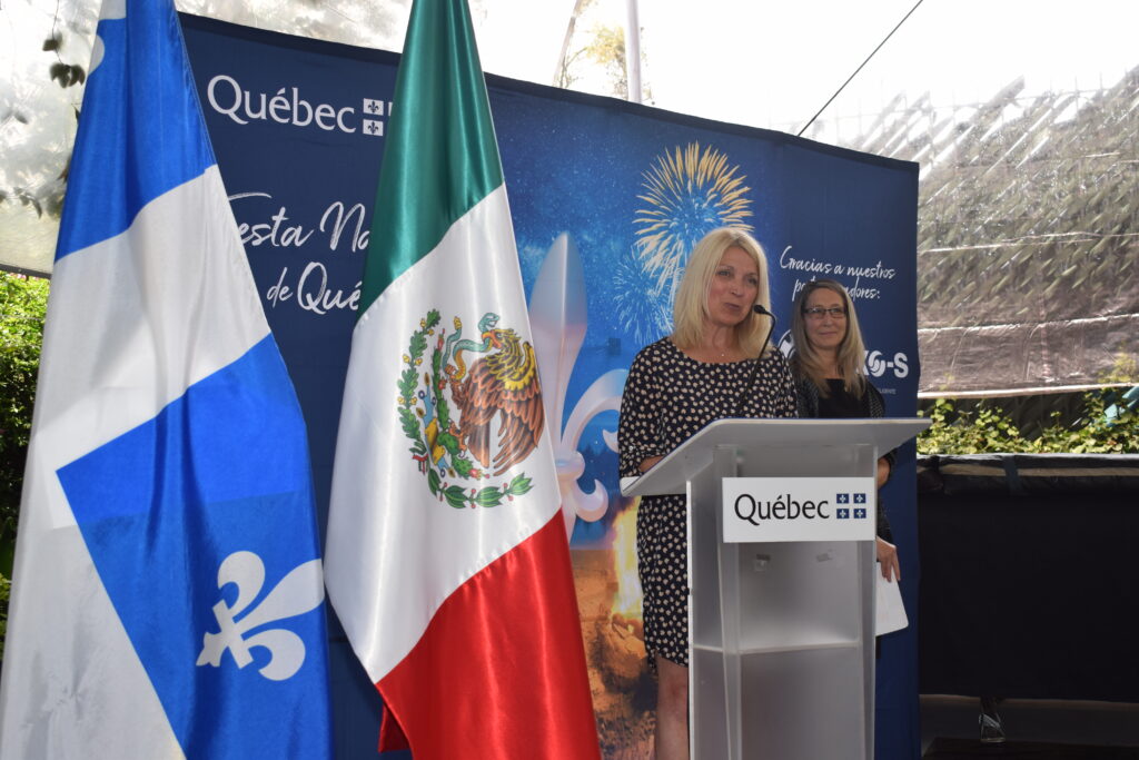 Lucia Lecours, Ministra de Economía de Quebec; y Stephanie Allard-Gomez, Delegada General de Quebec