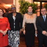 Gloria Amarilla, Sharon Saunders, Mária Isabel Castillo Báez y Aníbal Cabral, Embajadores de Paraguay, Jamaica, República Dominicana y Uruguay