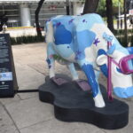 Las vacas se ubican sobre la Avenida Paseo de la Reforma de la CDMX